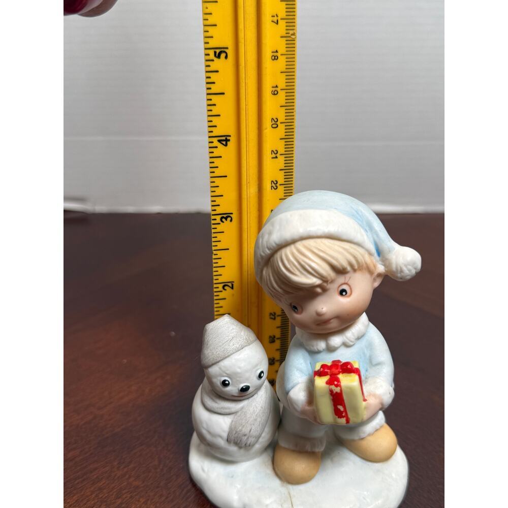 HOMCO Christmas Boy Figurines Set of 3 • Vintage Holiday Décor • Ceramic 5613 - Picture 7 of 8